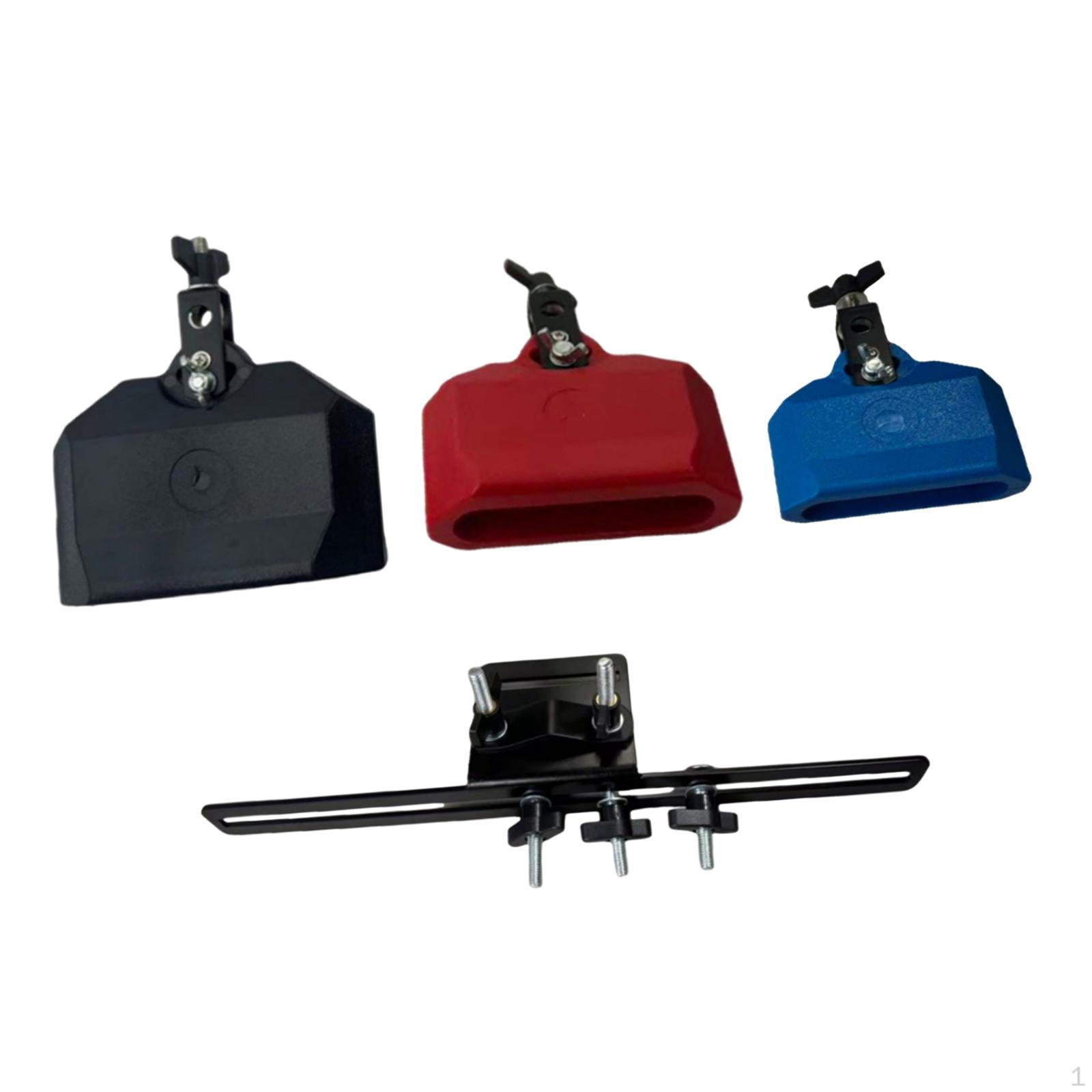 4  5  and 6  Cowbell Instrument Drum Block Musical Percussion Blocks for Teaching blue red black