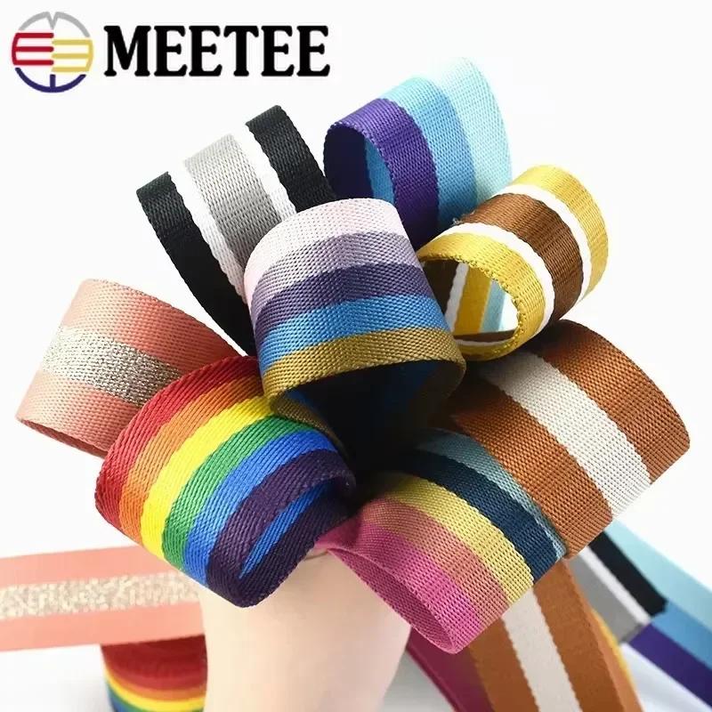 2-10Meters Meetee 1.6mm Thick Polyester Webbing Band Backpack Ribbon Tape Pet Collar Decor Bias Banding DIY Garment Accessories