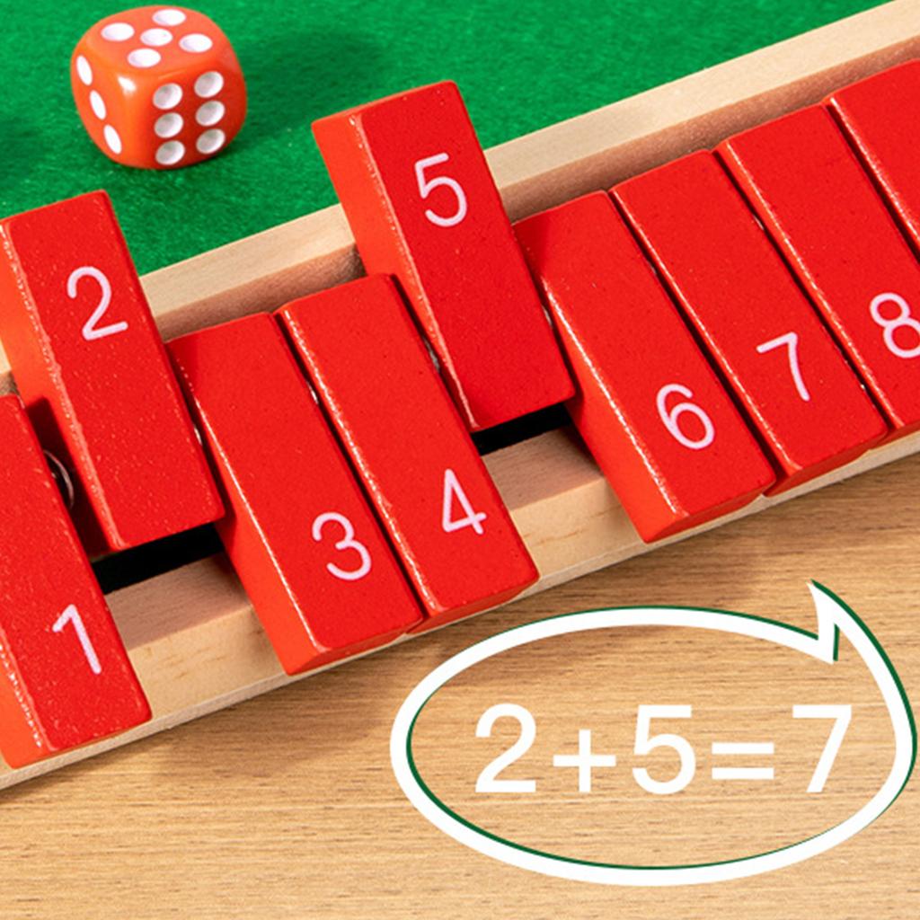 Multifunctional Math Learning Tool Six Panel Reversible Wood Board Game For Role Playing Event