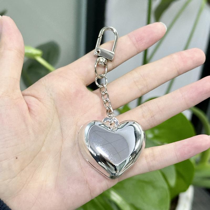 

Любов Дзеркало Брелок Скринька для зберігання DIY Пластикова порожня коробка Міні Портативний Брелок Подарунок Вечірка срібний