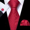 Designer Blue Ties for Men 10 Styles Necktie Pocket Square Cufflinks Set Wedding Dating Party