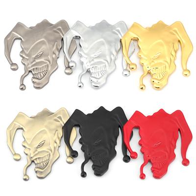 1Pcs 3D Metal The Joker Clown Car Sticker Emblem Badge Decal