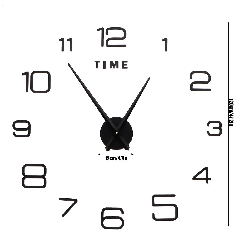 Wall Clock Acrylic Frameless Mirror   Wall Sticker Clock Decor for Living Room Bedroom