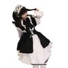 Schwarz-Weißes Dienstmädchenkostüm Cosplay-Kleid für Café, Arbeitskleidung oder Party