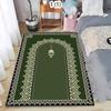 Dark Islamic Muslim Prayer Mat Portable Travel Prayer Rug Carpet Women Men Non-Slip Printed Worship Mat Floormat Eid Gifts