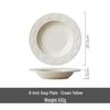 Ru Han Vintage French Embossed Ceramic Deep Plate