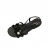2025 summer new empty-toed girl flower sandals pearl diamond thick heel Roman fashion shoes