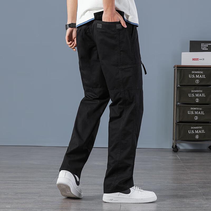 COVER GAL Men's Multi-Pocket Loose Straight Cargo Pants