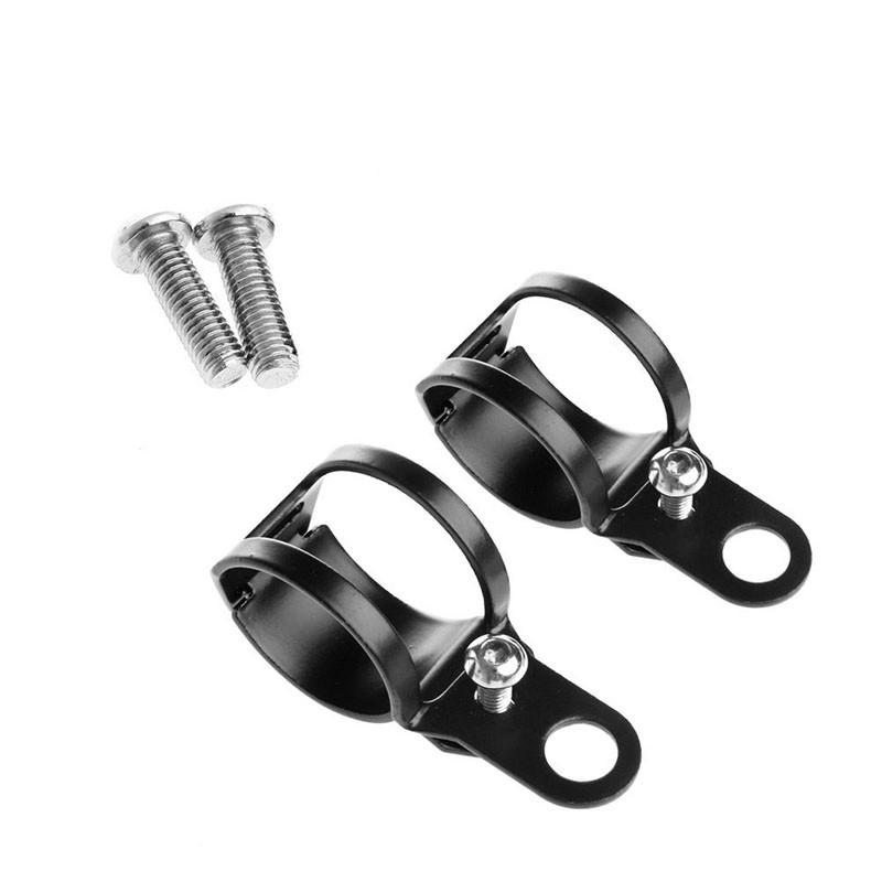 1 Pair Black Fork Ear Clamp Motorcycle Turn Signal Light Mount Bracket Holder