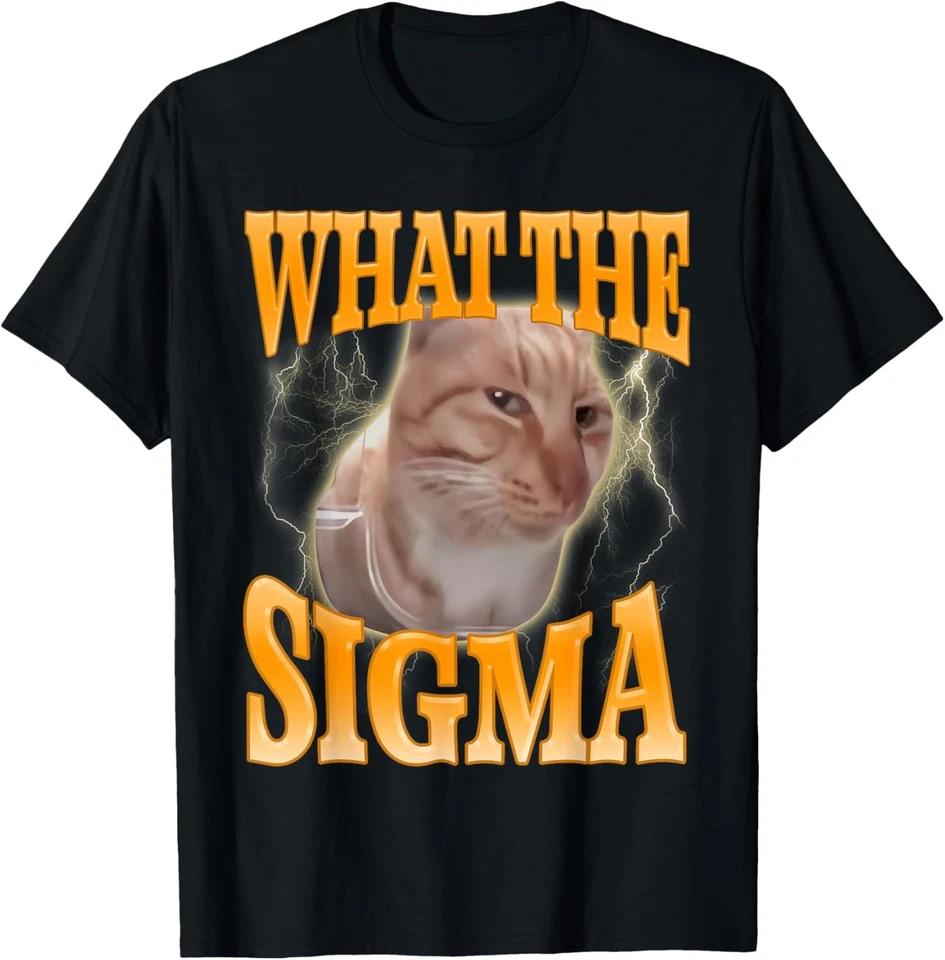 Funny Side Eye Cat What The Sigma Mr Fresh Sarcastic Meme T-Shirt XL