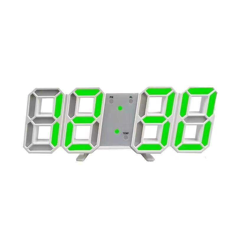 3D LED Digital Alarm Clock Colorful Night Light Wall Desk Clock with Temperature Alarm Function Modern Home Decor Digital Clock