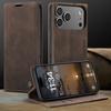CaseMe Luxury Retro Magnetic Flip PU Leather Phone Case for iPhone 17 Air/17 Pro Max/17E Wallet Card Holder Cover Phone Coque