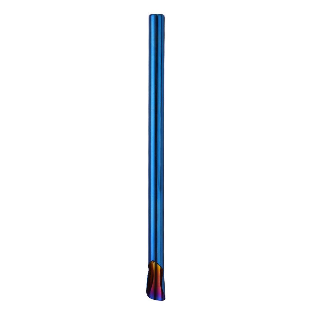 Stainless Steel Color Straw Frappuccino Drink Smoothie Straw Blue(Smoothie Tube)