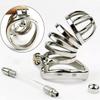 Stainless Steel Chastity Belt for Chastity Hollow Chastity Cage with Penis Penis Restraint Metal Penis SM Cheating Cock Adult Toy Men, Lock, Plug,