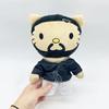 24cm Hello Cat Drake Plüschtier mit schwarzem Freizeitanzug Plüschtierfigur Stofftiere Niedliches Jungen Mädchen Geburtstagsgeschenk