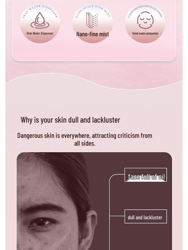 Nano Mist Facial Steamer: Hydrating & Pore-Opening Humidifier for Home