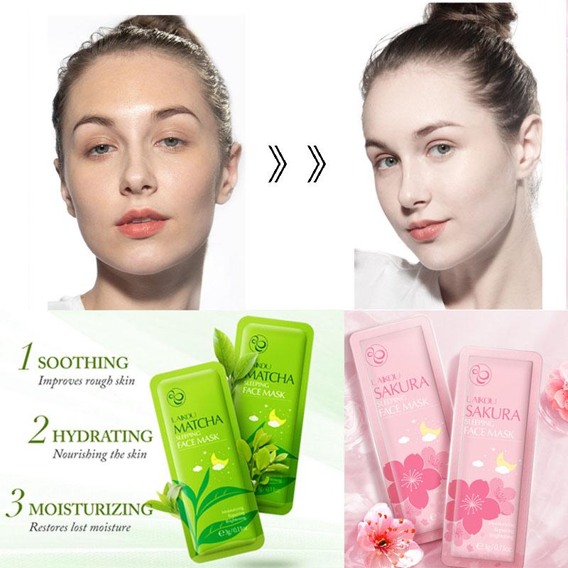 Mască de față cu alge marine Sakura Îngrijirea pielii Centella melc Mască facială cu colagen Măști de dormit Frumusețe Produse coreene de îngrijire a pielii