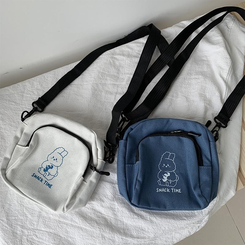 Cute Small Bag Female 2025 New Crossbody Bag Hundred with Cartoon Canvas Bag