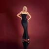 Sexy Backless Mermaid Evening Dress Slim Fit Solid Color Strapless Long Party Gown Women