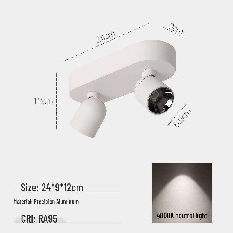 Adjustable Anti-Glare Folding Ceiling Spotlight with High Color Rendering for Household or Picture Lighting