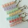 Keyboard Fidget Toy 5-Keys Anxiety Relief Finger Clicker Keychain Focus Aid Clear Keycap Keyboard Decompression Button Sensory