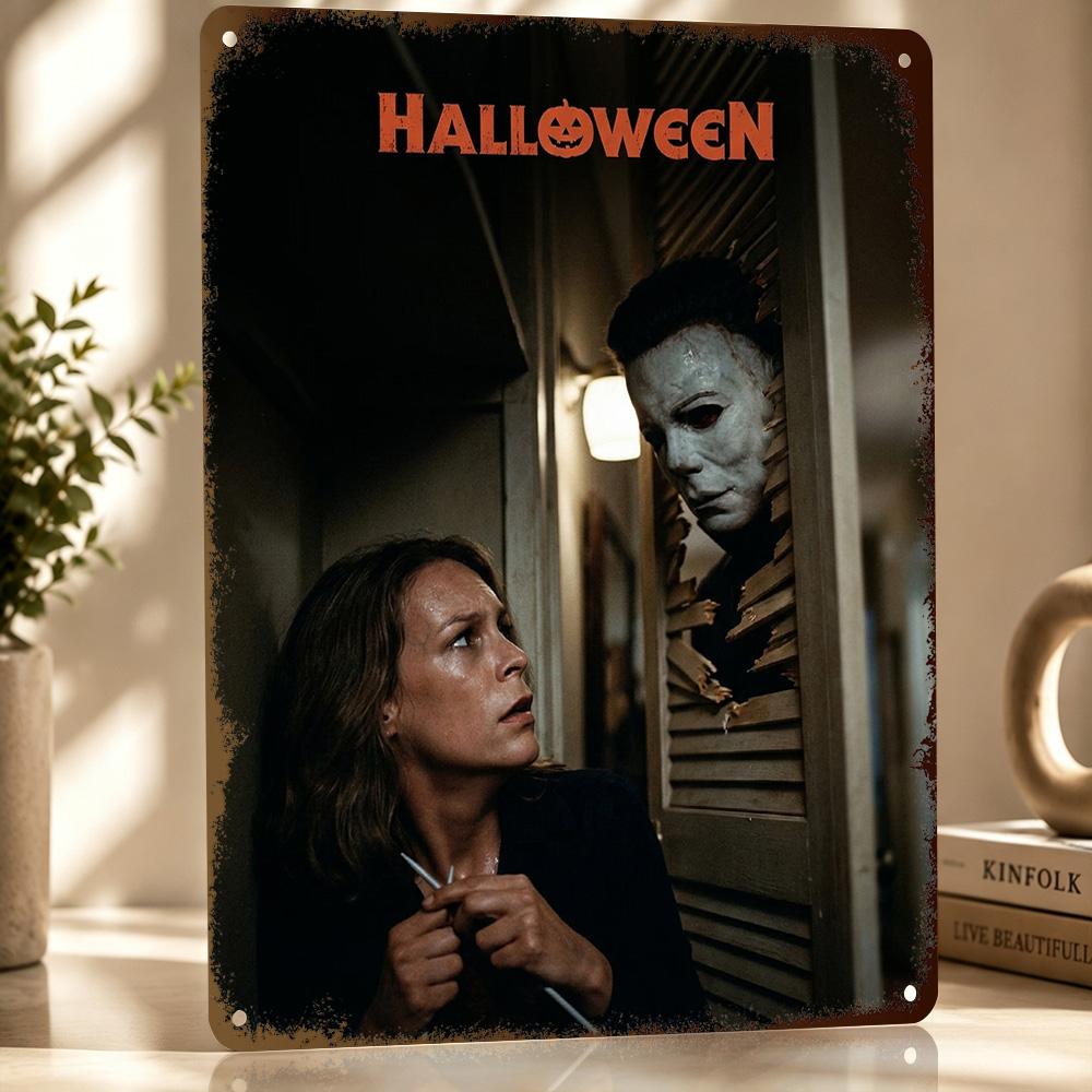 Halloween Movie With Michael Myers Metal Poster Perfect Gift for Fans Lovers Personalized Wall Art Metal Sign for Decor Luxury