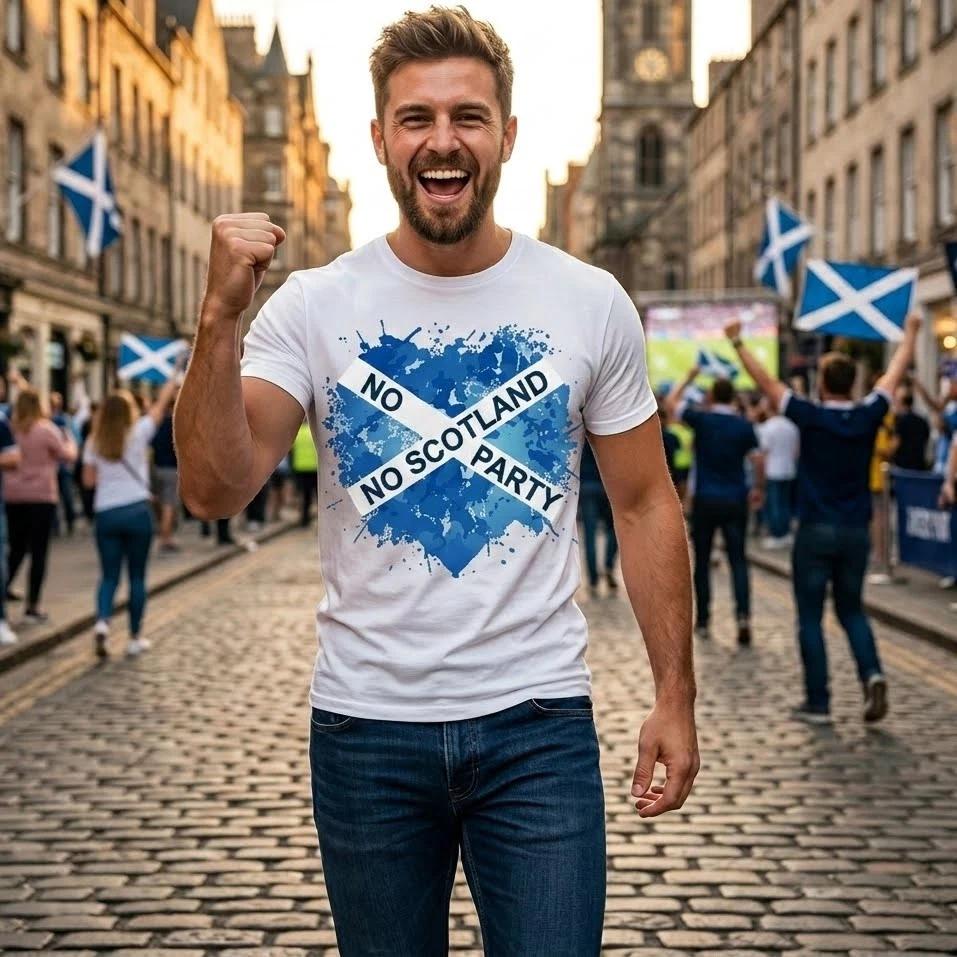Scotland Supporter Slogan T Shirt No Scotland No Party Gift 2XL