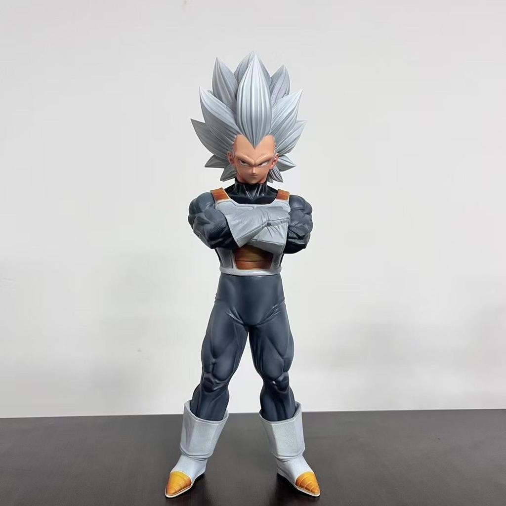 33cm Studio Dragon Ball Super Saiyan Vegeta Statue Color Versions Anime Collectible Model Display Base VF 3 2 with Round Sensory Compression Bouncy