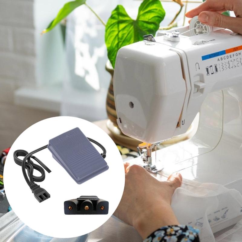 Universelles Drei-Pin-Nähmaschinen-Fußpedal mit robustem Design und Sicherheitsabdeckung für den Heim- und Profieinsatz