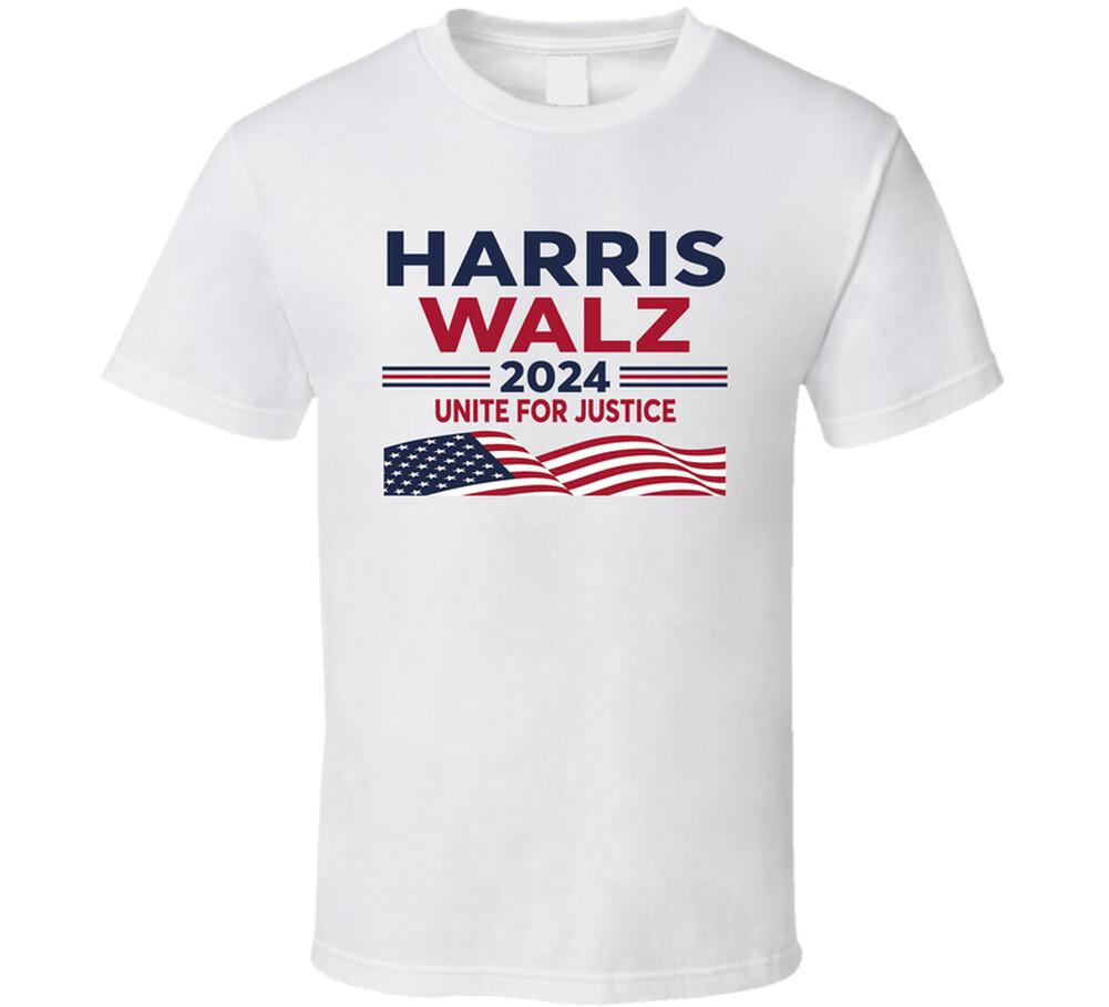 Unite For Justice Harris Walz 2024 T Shirt Mens Womens Tees Top 3XL