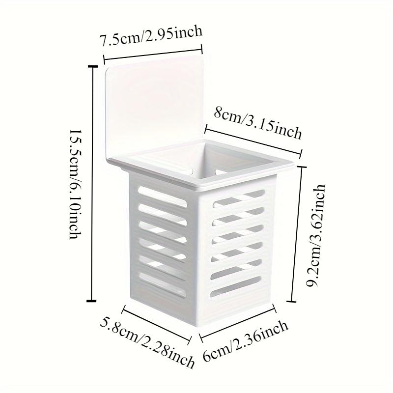 3pc Multifunctional Bathroom Storage Organizer Wall-Mounted No-Drill Dorm Caddy with Toothbrush Toothpaste Holder.