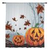 Halloween Pumpkin Leaves Dead Branch Sheer Curtains Home Window Decorations Voile Tulle Curtains For Living Room Bedroom Kitchen