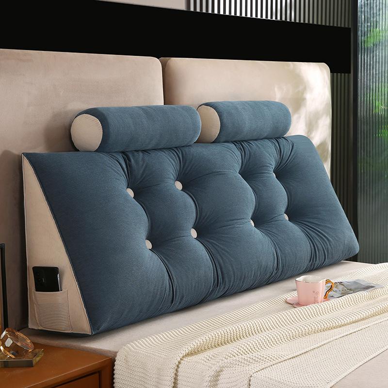 

Подушка для головы кровати, мягкая, поясничная, спинка, утолщенная, противоударная, подушка для дивана, съемная и моющаяся 80*50*20cm+pillow