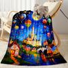 Castle In The Stars Flannel Blanket-Soft and Suitable for Sofas,Beds,Offices,Travel,All Seasons,Great Gift for Holidays and Birthdays.