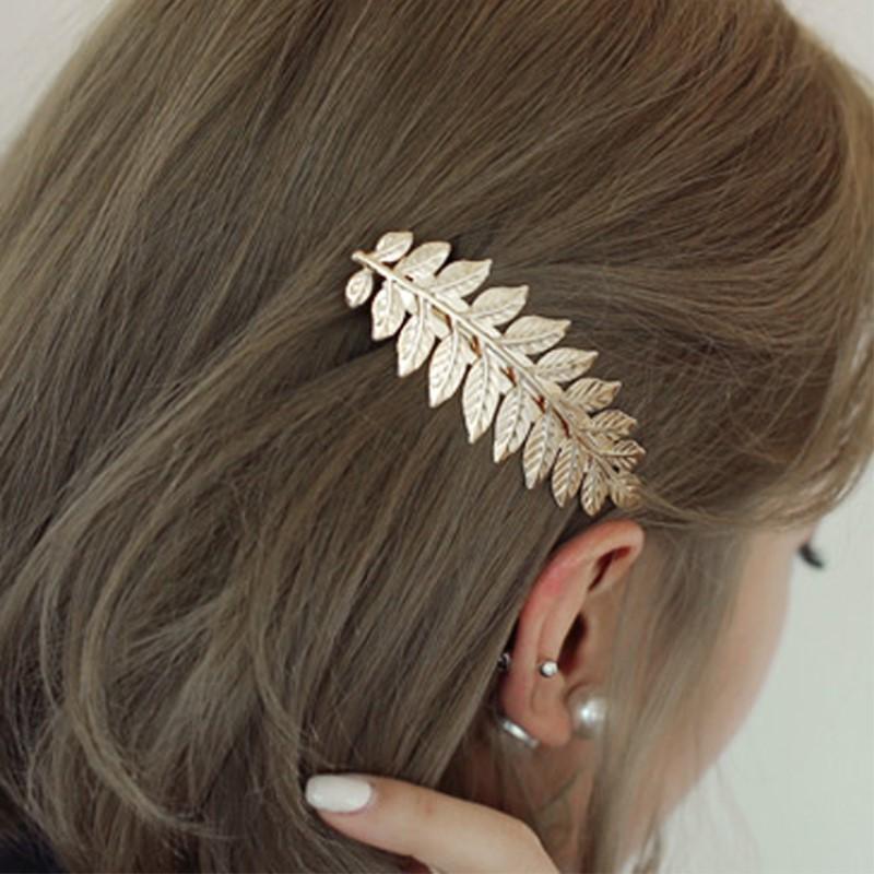 Wedding Hair Accessories Leaf Hair Clips for Women Fashion Crystal Bride Headdress Hairpin Crystal Hair Combs Girls Jewelry Gift