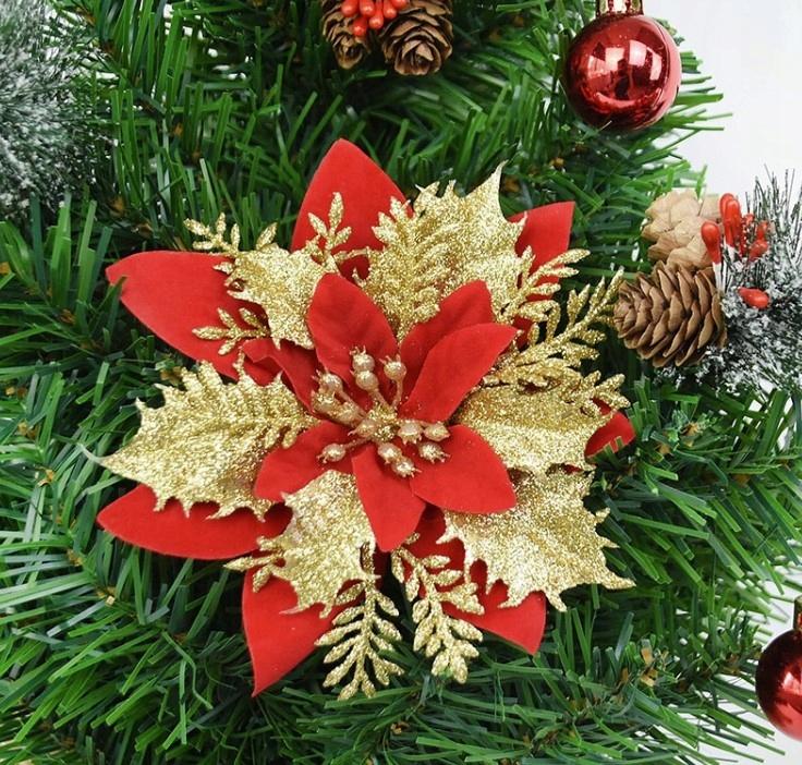 Christmas Star Flowers 6 Pcs [Se-Gb8]