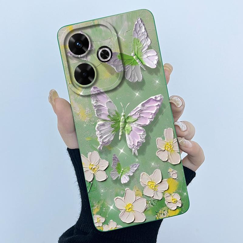 Hülle Für Xiaomi Poco M6 4G Redmi 13 4G 13 5G Niedlicher Panda Süße Mädchen Katzen Silikon Weiche Rückabdeckung Stoßstange Schlanke Schutzhülle