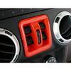 Car Window Switch Button Panel Decoration Frame Trim Cover Sticker for Jeep Wrangler JK 2011-2017 Interior Mouldings Accessories