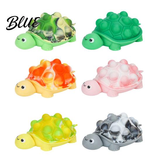 Turtle Fidget Toy Bubble Shell Stress Ball Silicone Relieving Tortoise Squeeze Sensory Animal Shape Hand Therapy Exercise