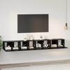 4 Piece TV Cabinet Set Black Oak Effect 60 x 30 x 30 cm