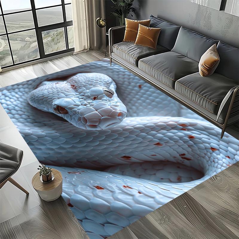 Living Room Sofa Kitchen Entrance Doormat Large Area Rugs 3D Printing Animal Snake Pattern Carpet Non Slip Balcony Floor Mat