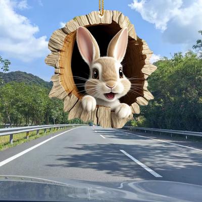 Colgante para Interior de Coche Pascua-Temática Diseño de Conejo Adorno Colgante Bolsa de Coche Bolsa de Espacio Vital Decoración del Hogar
