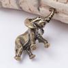 2 Pcs Decorations Brass Elephant Ornament Statue Creative Car Copper Housewarming Gift