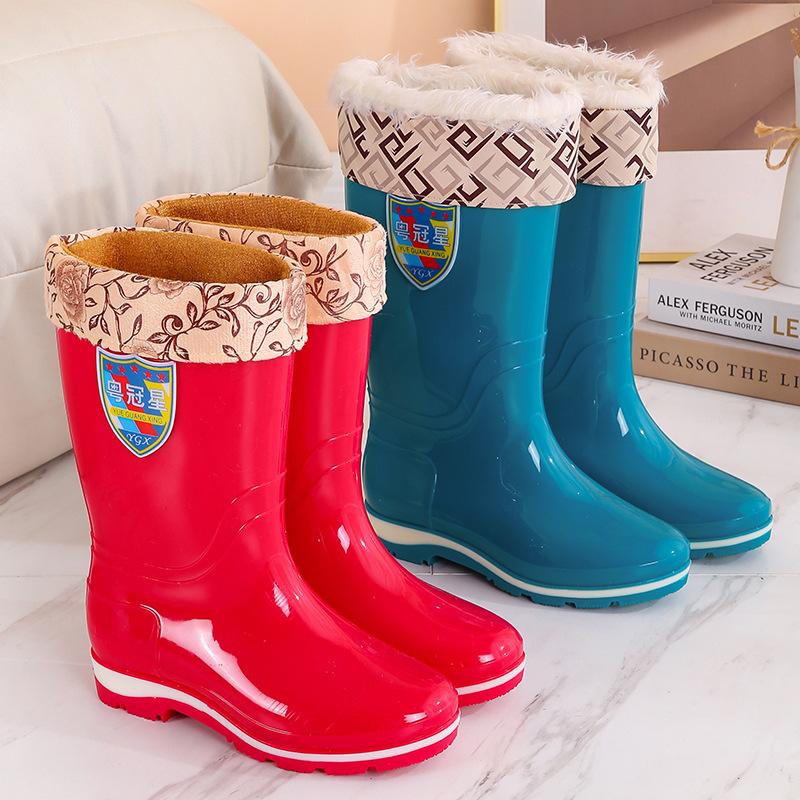 2025 new waterproof high rain boots for women, non-slip and wear-resistant adult water shoes for women