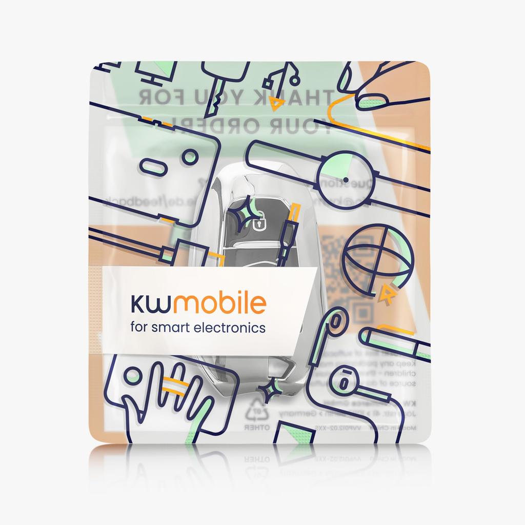 kwmobile Peugeot Citroën 3 Button Smart Key (Keyless Go) Compatible