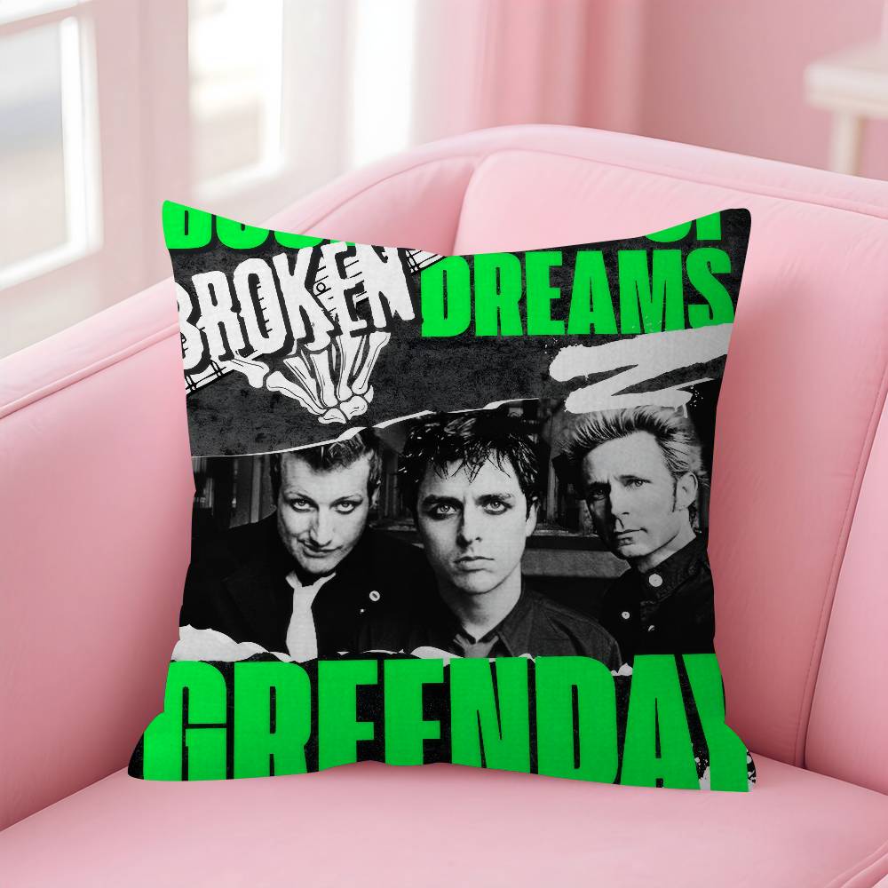 GGreen DDay Band Album Maple Design Cushion Cover Happy Autumn Harvest decor Holiday Decorati Pillow Cover