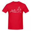 Unisex La Linea Bicycle T Shirt Streetwear Big Size Cotton Sleeve Custom Tshirt