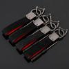 Suede Car Keychain Pendant for Mitsubishi Lancer Ex Mirage V33 Outlander Delica Pajero Galant Eclipse Key Rings Ke Chain Holder QC3