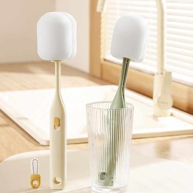 Space Saving Hangable Cup Cleaning Tool With Duals Brush Head Drinkware Scrubber For Office Home And Outdoor Use