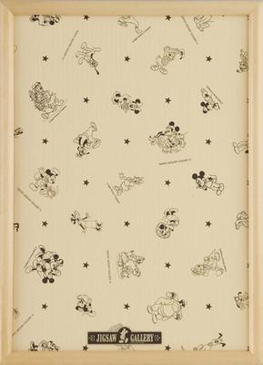 Tenyo [Made In Japan] Wooden Puzzle Frame, Disney-Exclusive Panel, 200-Piece, Natural (22.5x32cm), Mickey Emblem Plate, Hanging Cord Included